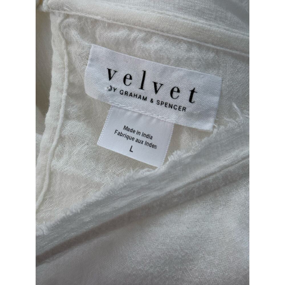 VELVET Graham Spence ivory beige embroidered floral Jeslyn peasant blouse top - Picture 11 of 13